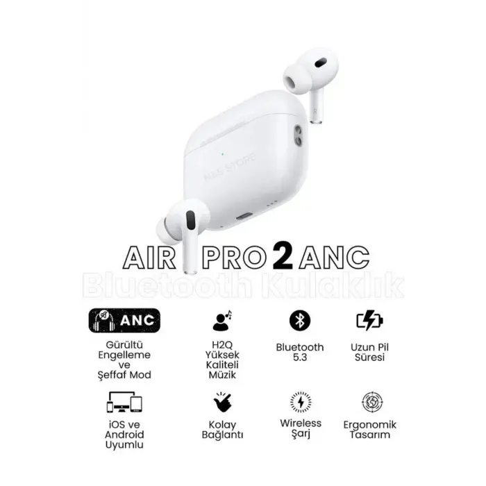 Aktif Gürültü Önlemeli (ANC) Pro TWS Bluetooth Kulaklık, Şeffaf Mod ve Gelişmiş Özellikler