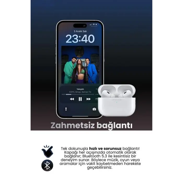 Aktif Gürültü Önlemeli (ANC) Pro TWS Bluetooth Kulaklık, Şeffaf Mod ve Gelişmiş Özellikler