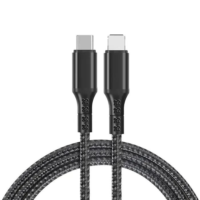 ALLY 1mt 27W Type-C To iPhone Lightning Süper Hızlı Data ve Şarj Kablosu Akım ve Isı Korumalı Halat-(5775)