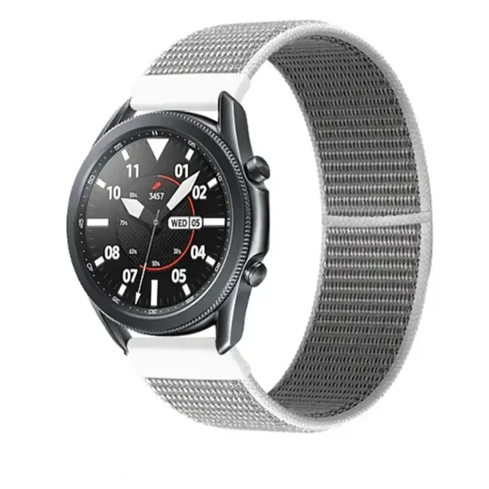 ALLY 20MM Huawei Watch Galaxy Watch Classic Kayış Kordon Nylon Loop-(5775)
