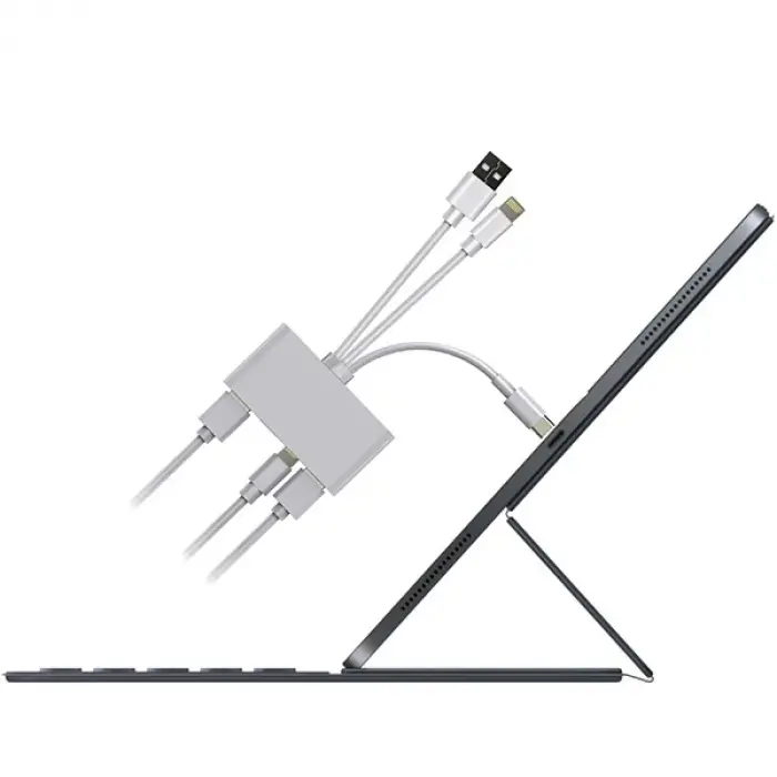 ALLY 3 İN1  İPhone+Usb C+ Usb A Kamera Okuyucu Kart Okuyucu-(5775)