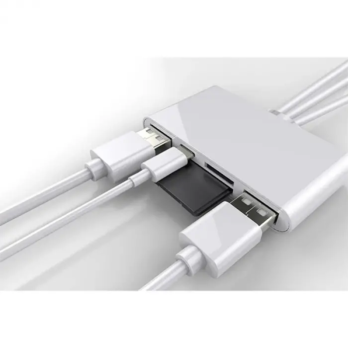 ALLY 3 İN1  İPhone+Usb C+ Usb A Kamera Okuyucu Kart Okuyucu-(5775)