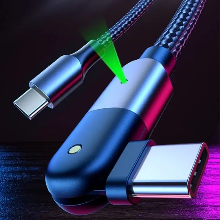 ALLY 60W UsB Type-C Pd  Hızlı Şarj Kablosu 2metre Döner Başlıklı Kablo-(5775)