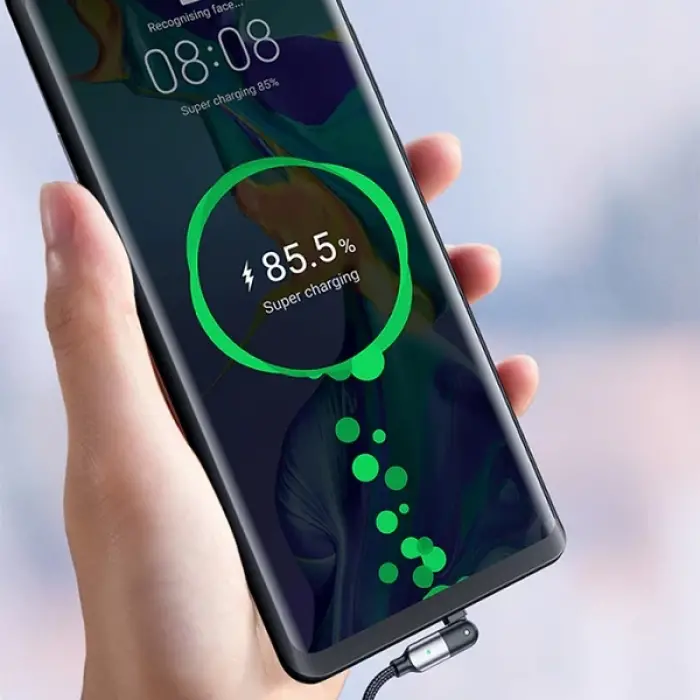 ALLY 60W UsB Type-C Pd  Hızlı Şarj Kablosu 2metre Döner Başlıklı Kablo-(5775)