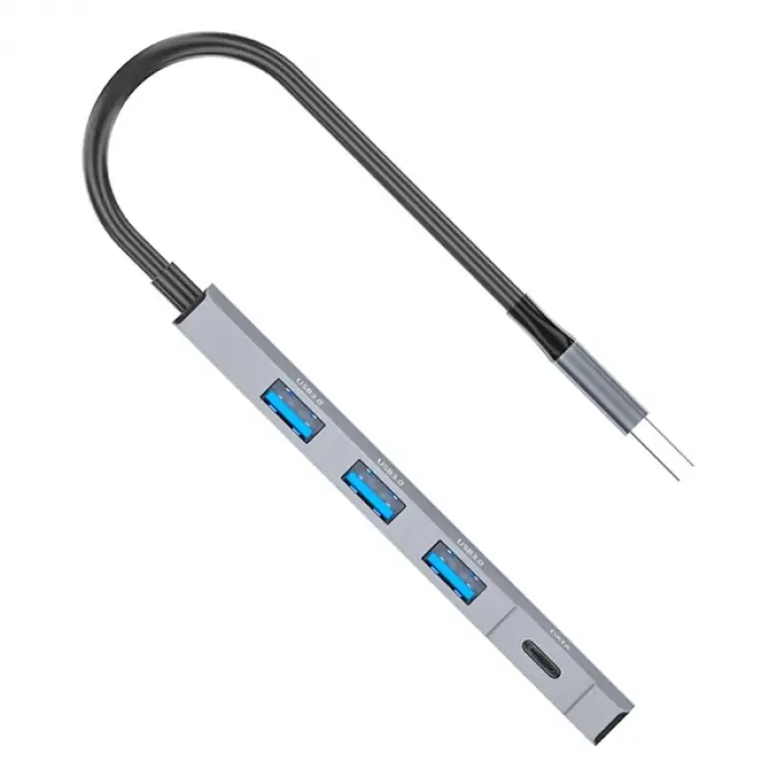 Ally ADS-309A 4in1 USB to USB + Type-C Hub Adaptör Çevirici Dönüştürücü Çoğaltıcı-(5775)
