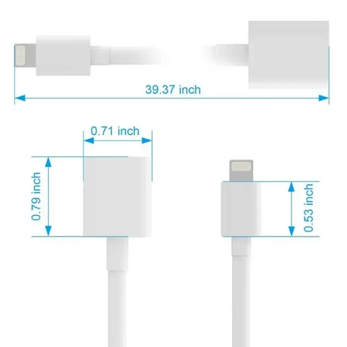 Ally Apple İPhone Lightning Uzatma Kablosu 1 Metre-(5775)