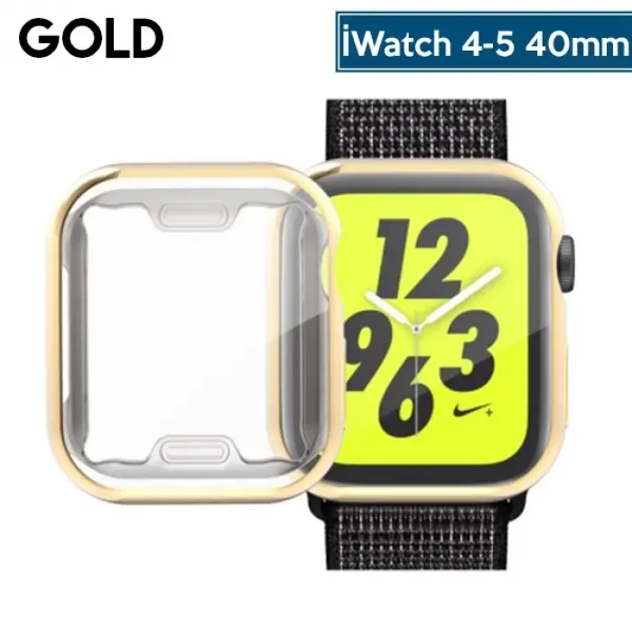 Ally Apple İWatch  40mm 360 Koruma Ultra Slim Silikon Kılıf-(5775)