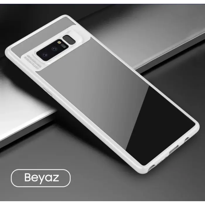 Ally Galaxy Note 8 Darbeya Dayanıklı Şeffaf Silikon Kılıf-(5775)