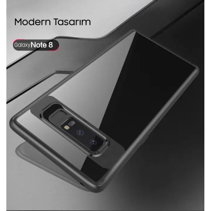 Ally Galaxy Note 8 Darbeya Dayanıklı Şeffaf Silikon Kılıf-(5775)