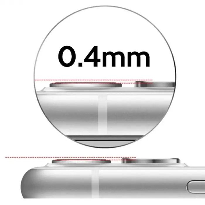 ALLY İPhone 11  6.1 3D  Metal Çerçeveli Kamera Lens Koruyucu-(5775)