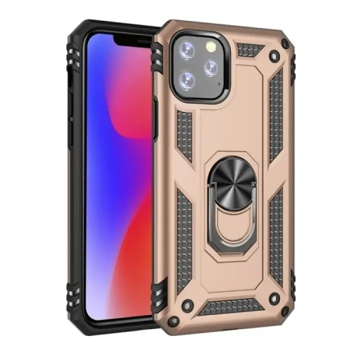 Ally iPhone 11 Pro 5.8 inch Yüzüklü Kılıf Armor Shockproof Ring kılıf-(5775)