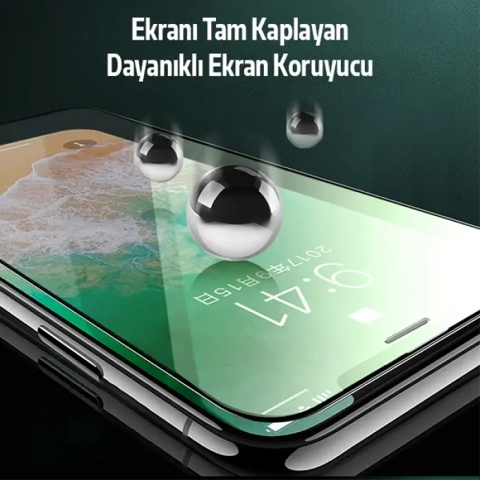 ALLY İPhone 11 Pro Max Anti -Blue Green Light Göz Korumalı Tempered Full Ekran Koruyucu-(5775)