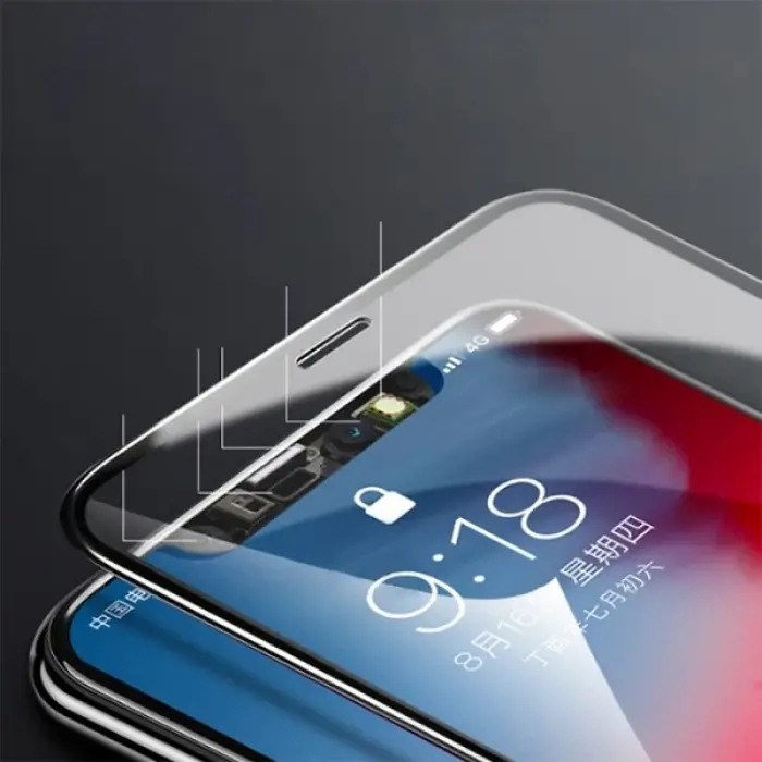 ALLY İPhone 11 Pro XS 5D Kavisli Full Tempered Cam Ekran Koruyucu-(5775)