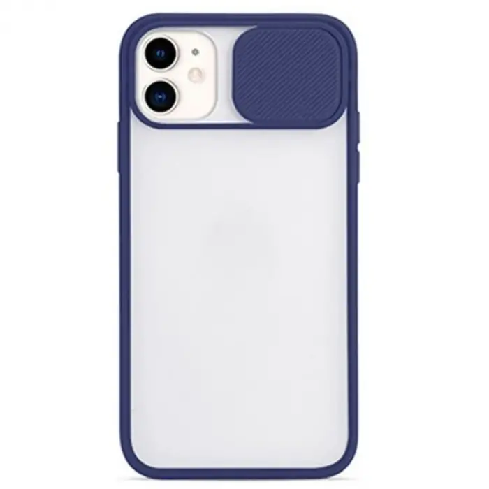 Ally İPhone 12 Mini 5.4 Kamera koruyucu Sürgülü Şeffaf Kılıf-(5775)