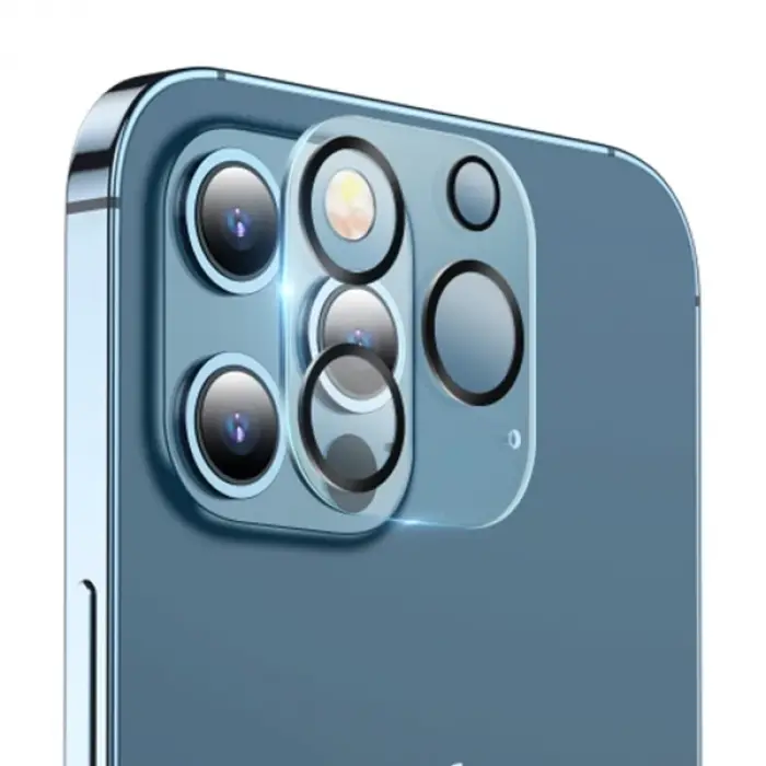 ALLY İPhone 12 Pro 6.1 3D Full Tempered Glass Cam Kamera Koruyucu-(5775)