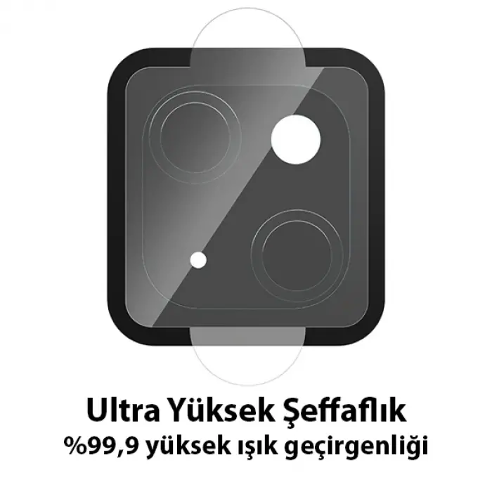ALLY İPhone 13-13 Mini Tempered Glass Cam Kamera Koruyucu-(5775)