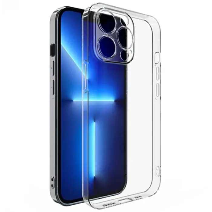 Ally iPhone 13 Pro 6.1inç Kılıf Kamera Korumalı Ultra İnce Şeffaf Silikon Kılıf-(5775)