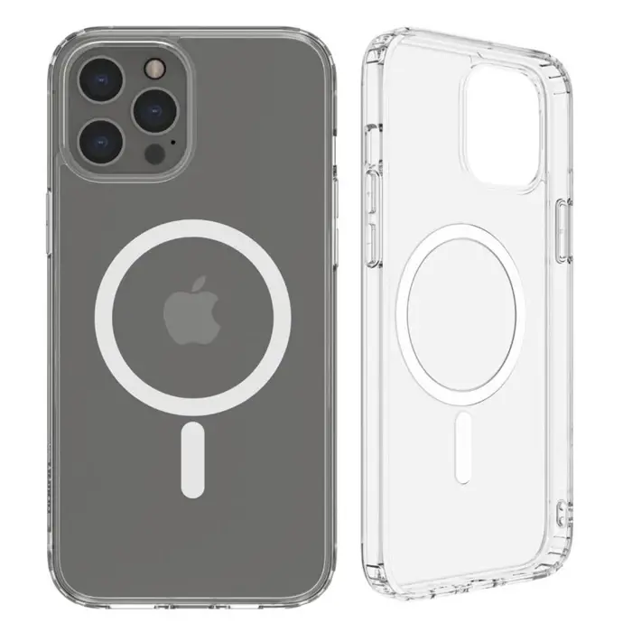 ALLY iPhone 13 Pro Max Magsafe Uyumlu Manyetik Kılıf Silikon Kılıf-(5775)