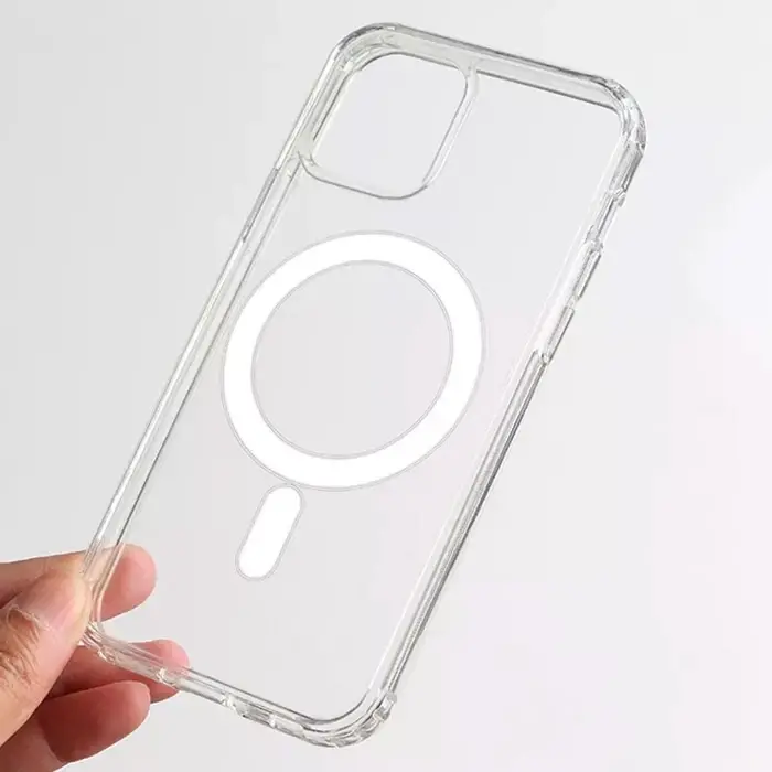ALLY iPhone 13 Pro Max Magsafe Uyumlu Manyetik Kılıf Silikon Kılıf-(5775)