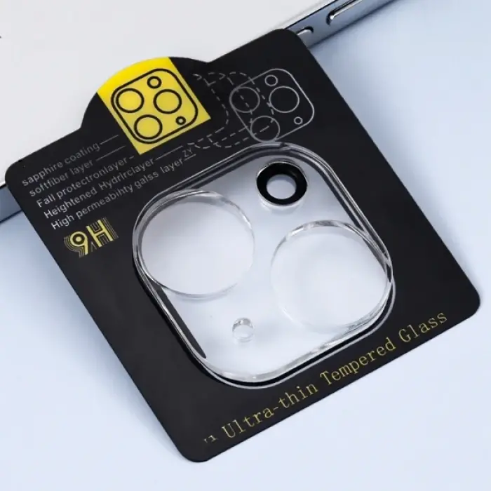 ALLY İPhone 14 -14 Plus 3D Full Tempered Glass Cam Kamera Koruyucu-(5775)