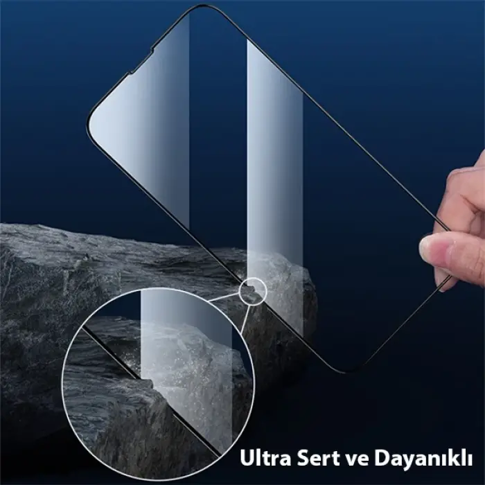 Ally iPhone 14 6.1 Full Glue-Tempered Cam Ekran Koruyucu-(5775)