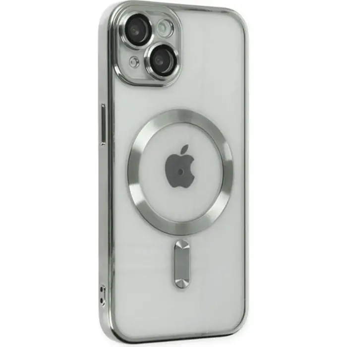 ALLY iPhone 14 Plus 6.7inç Renkli Kenar Lazer Çerçeveli Magsafe Uyumlu Silikon Kılıf-(5775)