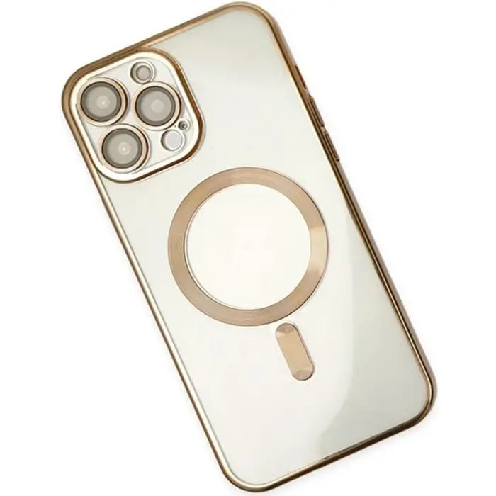 ALLY iPhone 14 Pro 6.1inç Renkli Kenar Lazer Çerçeveli Magsafe Uyumlu Silikon Kılıf-(5775)