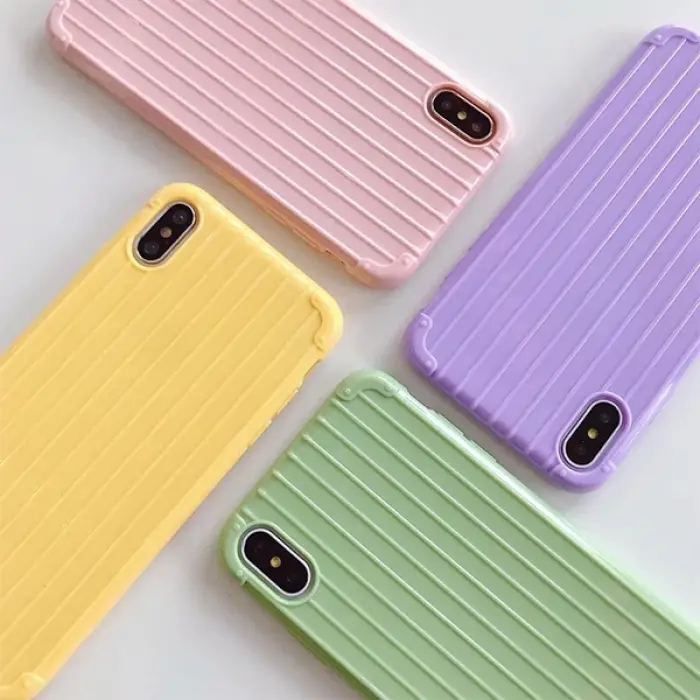 Ally İPhone Xs Max 6.5  İnch Trunk Lines ince Soft Silikon Kılıf-(5775)