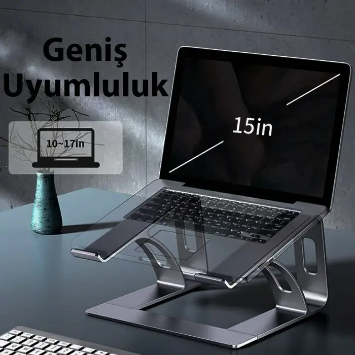 ALLY MC LS653 Premium Ergonomik Alüminyum Laptop-Bilgisayar Standı-(5775)