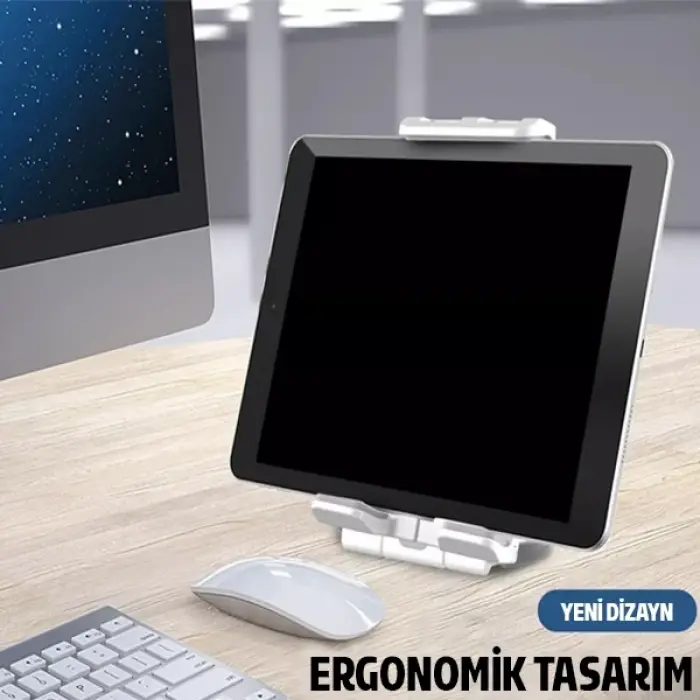 ALLY PB-47B Askılı Katlanabilen Çok İşlevli Tablet -Telefon Standı Tutucu-(5775)