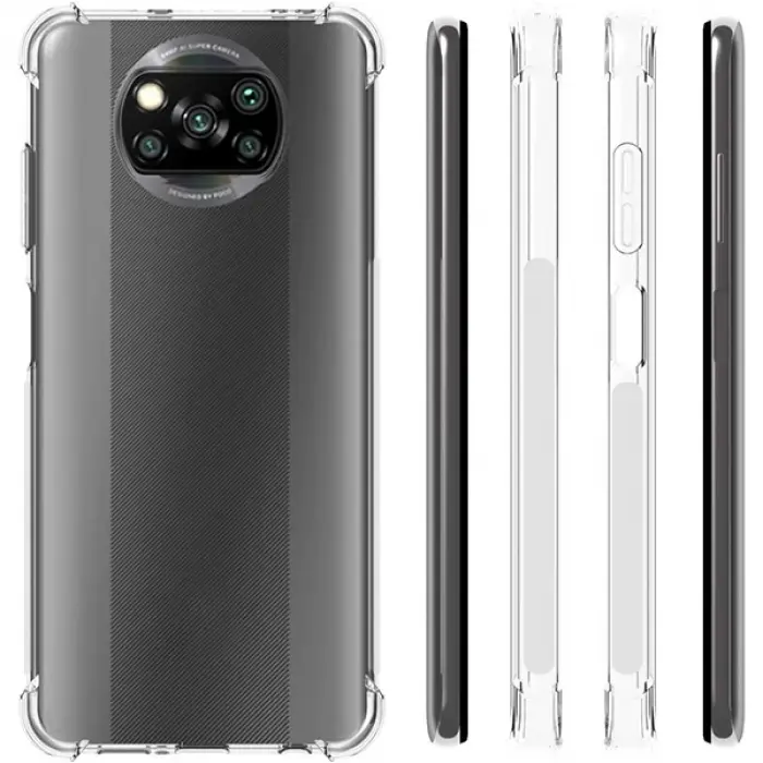 ALLY Poco X3 Anti-Drop Silikon Kılıf Shockproof Kılıf-(5775)
