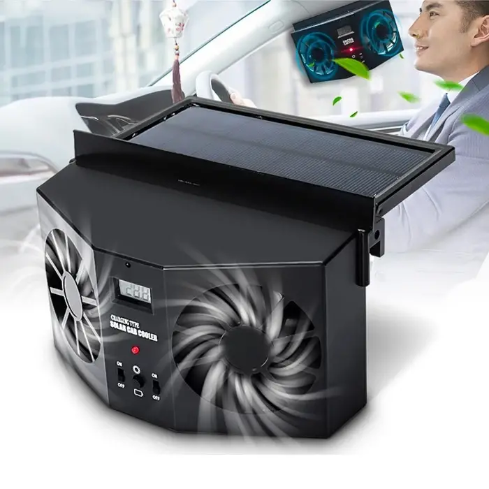 Ally R-8032 Güneş Enerjili Çift Fanlı Solar Oto Araç Havalandırma-(5775)