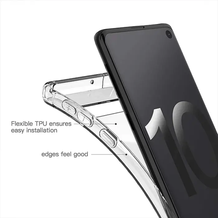 Ally Sm Galaxy S10 Anti-Drop Darbe Emici Silikon Kılıf-(5775)