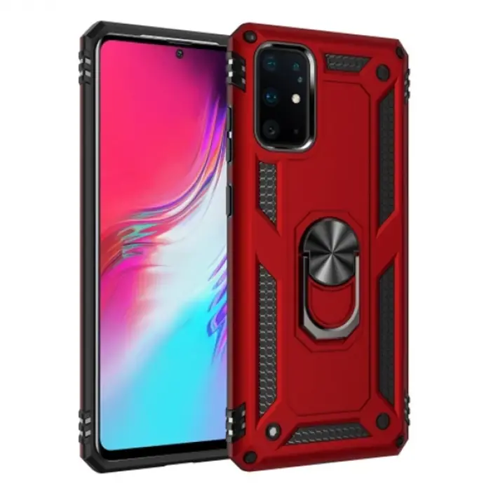 Ally Sm Galaxy S20+ Plus Yüzüklü Kılıf Armor Shockproof Ring kılıf-(5775)