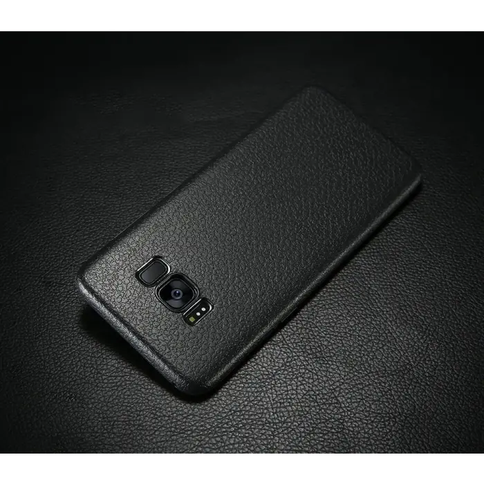 Ally SM Galaxy S8 Deri Dokulu Premium Soft Silikon Kılıf-(5775)