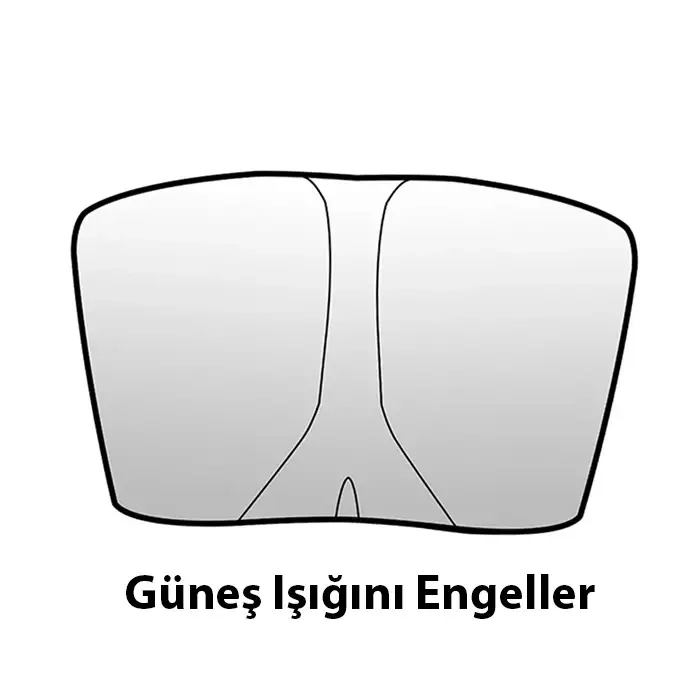 Ally Tesla Model Y Model 3 için Ön Cam Güneşliği Katlanır Ön Pencere Güneşlik-(5775)