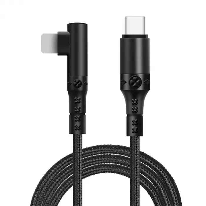 ALLY Type-C to İPhone 20w Lightning Hızlı Şarj Kablosu Oyuncu 90 Derece Kablo-(5775)