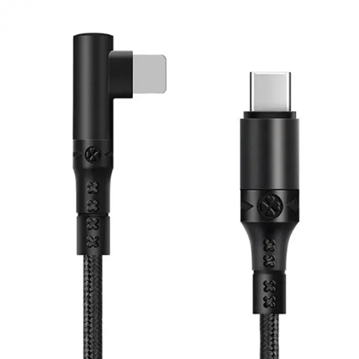 ALLY Type-C to İPhone 20w Lightning Hızlı Şarj Kablosu Oyuncu 90 Derece Kablo-(5775)
