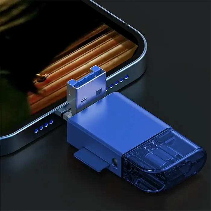 ALLY USB 3.0+Type-c+Lightning Sd Kart Okuyucu - Hızlı Card Reader-(5775)