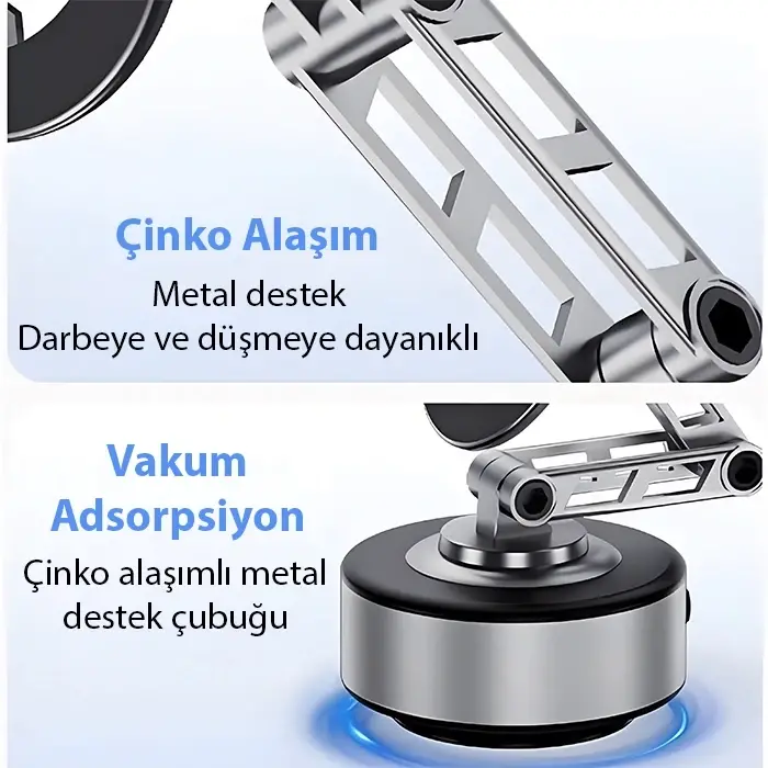 ALLY X91 Manyetik Vakumlu Araç Telefon Tutucu Ayna-Cam-Araba Magsafe Araç Tutucu-(5775)