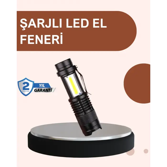 Alüminyum Gövdeli 2000 Lümen Güçlü LED El Feneri
