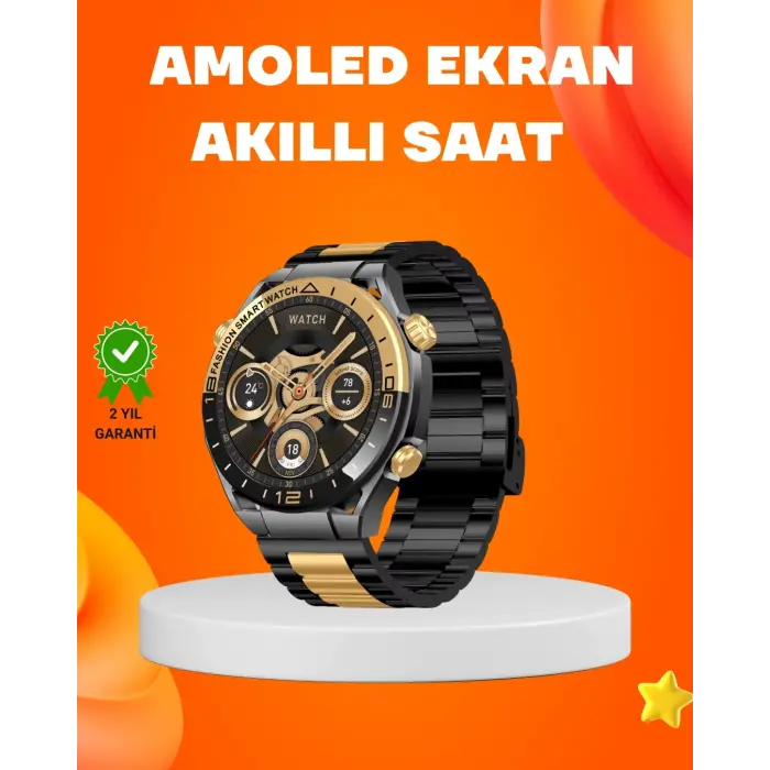 Amoled Akıllı Saat IP67 Su Geçirmez 3 Bileklikli Sağlık Takipli