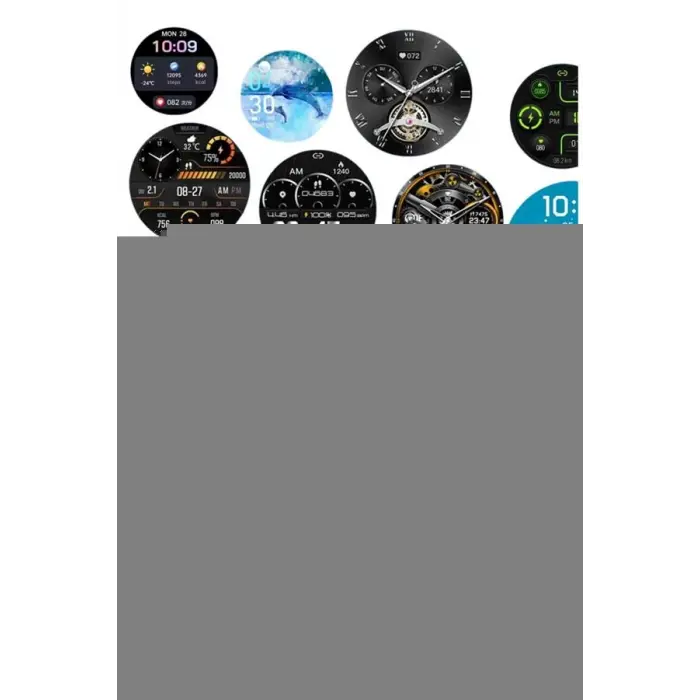 Amoled Ekran Metal Deri Silikon Kordonlu Uyku ve Sağlık Takibi