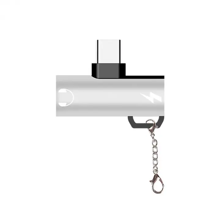 Anahtarlık Dual Usb Type C Şarj Dönüştürücü Başlık Adaptör-(5775)