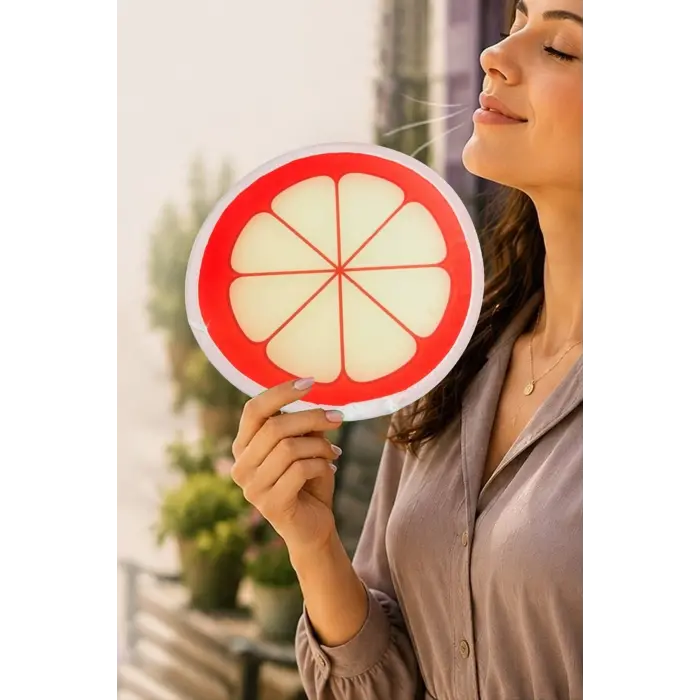 Ananas Desenli Kore Yelpaze