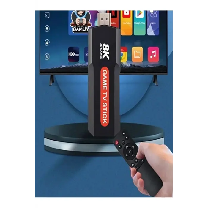 Android TV uyumlu retro oyun konsolu 2 kollu Bluetooth destekli çok renkli - Elektronik