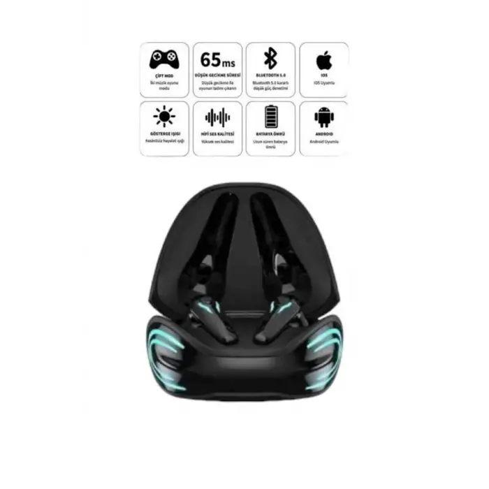 Android ve İOS Uyumlu Bluetooth Kulaklık Gaming Kulaklık Mini