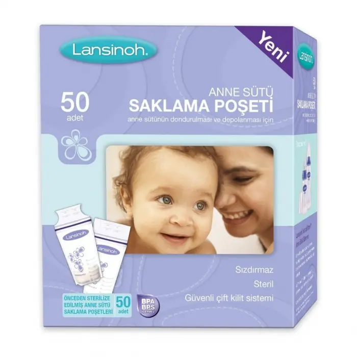 Anne Sütü Saklama Poşeti 50 Adet