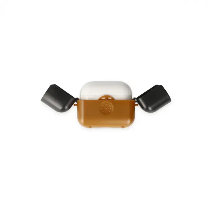 Apple Airpods 3 (3.nesil) Basmalı Kılıf - Kahverengi-siyah