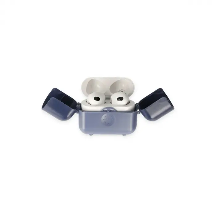 Apple Airpods 3 (3.nesil) Basmalı Kılıf - Mavi-lacivert